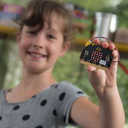 microbit in hands