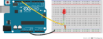 LED aan Arduino pin 13