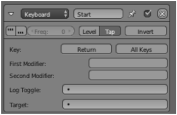 Keyboard controller met tap-instelling